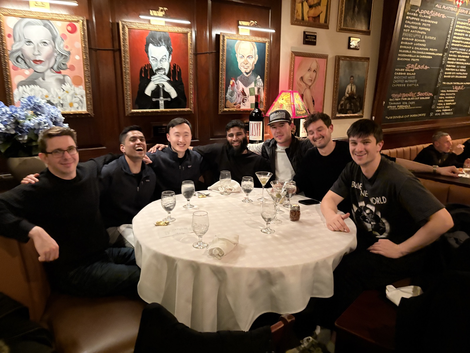 The String team at dinner